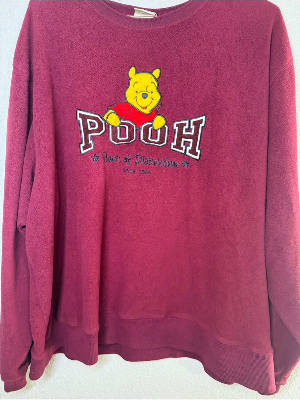 Vintage 90s Disney Store Winnie The Pooh Fleece Sweatshirt XL - DISTRESSED / TLC